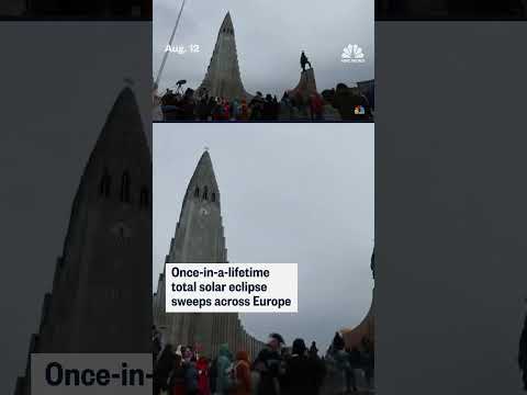 Once-in-a-lifetime total solar eclipse sweeps across Europe