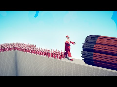 CAN 100x SANTA CLAUS + GIANT CROSS THE BRIDGE? - TABS | Totally Accurate Battle Simulator 2022