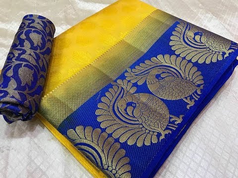 Tussar silk saree with peacock border designs