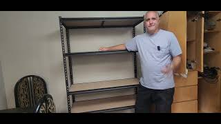Garage Storage Shelves 5 Tiers Bolt less Assembly 2500 lb Capacity