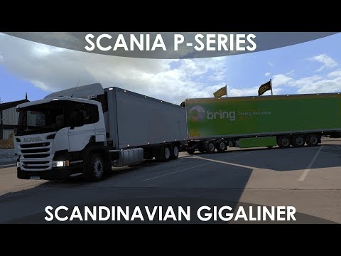 Scania P-Series Tandem Scandinavian Gigaliner - Dolly Trailer - ProMods - ETS2 1.28 Drive