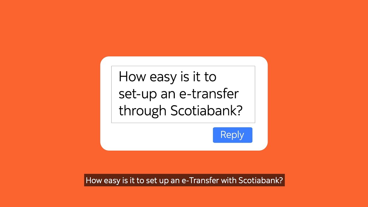 how to do e transfer scotiabank