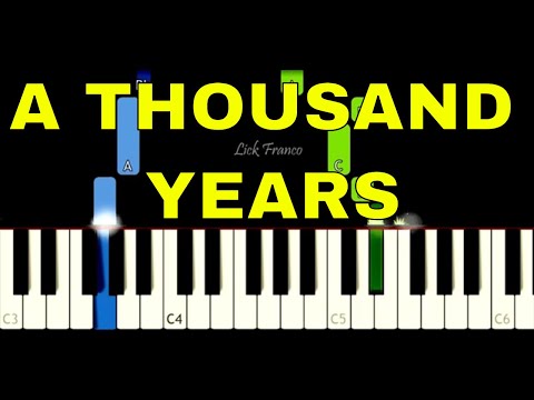 A Thousand Years  EASY Piano Tutorial