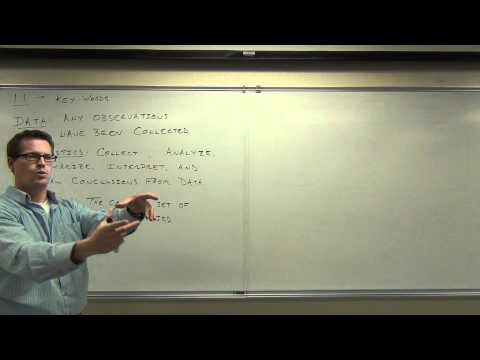 Statistics Lecture 1.1 Part 1