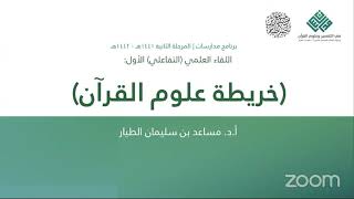 صورة خريطة علوم القرآن - أ.د. مساعد الطيار | برنامج مدارسات | اللقاء العلمي (1)