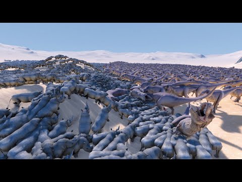 10,000 RHINOS VS 1,000 T-REXES - UEBS MODS - Ultimate Epic Battle Simulator