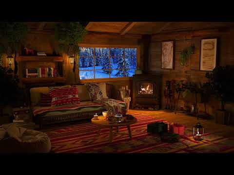 Cozy Hut Ambience 🔥  Fall asleep to the sound of a crackling fire in a cabin in the Forest