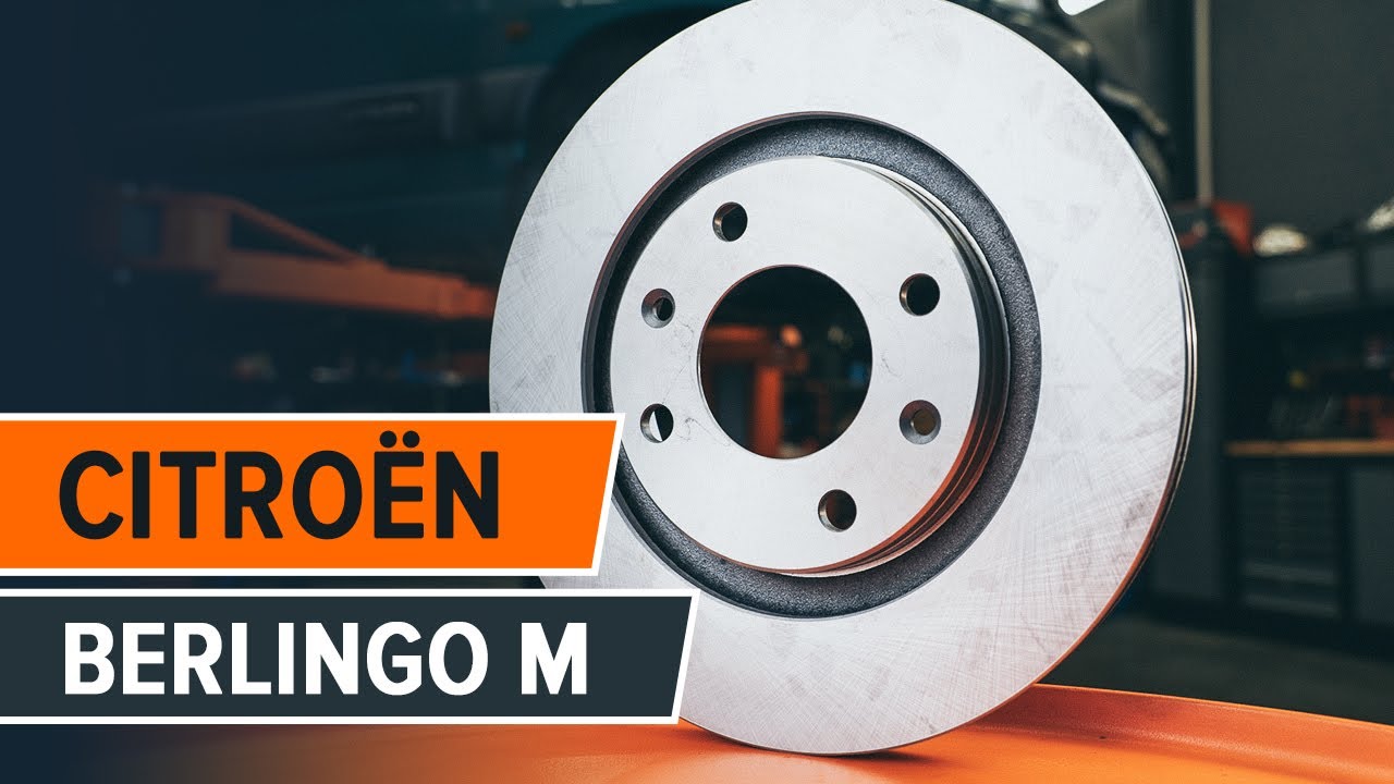 Como mudar discos de travão da parte dianteira em Citroën Berlingo M - guia de substituição