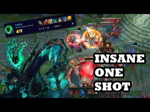 INSANE DAMAGE FROM THRESH LEAGUE OF LEGENDS (LOL) HYPER CARRY!