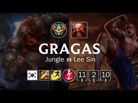 Gragas Jungle vs Lee Sin - KR Challenger Patch 8.22