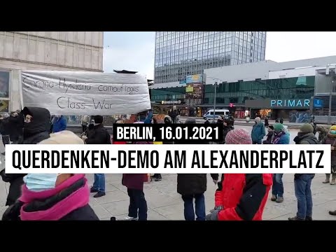 16.01.2021 Berlin Querdenken-Demo am Alexanderplatz