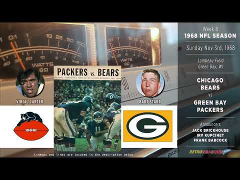 1968-Nov-03 • NFL Week 8 • Chicago Bears vs Green Bay Packers - Radio