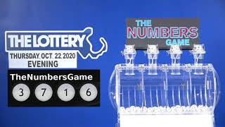 Evening Numbers Game Drawing: Thursday, October 22, 2020