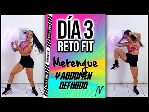 🔥 BAILA MERENGUE Y DEFINE ABS: DIA 3 RETO PONTE FIT. ZUMBA FIT CHALLENGE AT HOME - Natalia Vanq