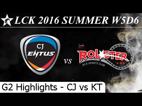 CJ vs KT Game 2 Highlights 25/06/2016 - LCK Summer 2016 W5D6M8 CJ Entus vs KT Rolster
