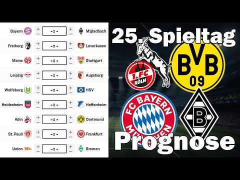 Matchday 25 Bundesliga 25/26 Predictions | All Matches & Tips!