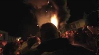 preview picture of video 'Flaming Tar Barrels - Mens Midnight - Ottery St Mary - 2010'