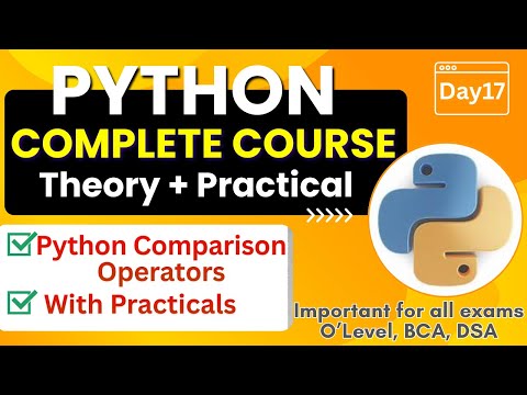 Python Comparison Operators Python Complete Course For Beginners Day17