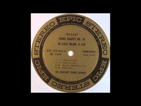 mozart, Quartet No 16 K 428, juilliard quartet