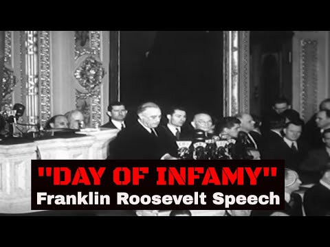 , title : 'FDR DECLARES WAR (12/8/41) - Franklin Delano Roosevelt , WWII , Infamy Speech , 24400'