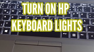 HP keyboard light turn on and off the backlit on keyboard