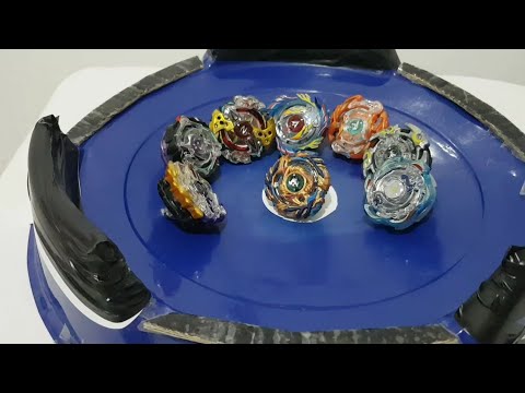 Hand Spinning Drain Fafnir 'Spin Stealing' vs all beyblade burst.!