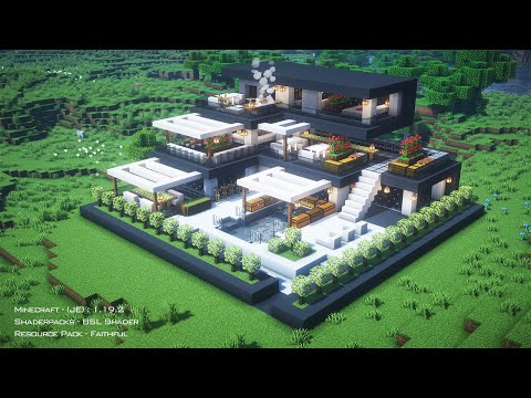 JUNS MAB Architecture Tutorial - Minecraft: How to Build a Modern House Tutorial #263