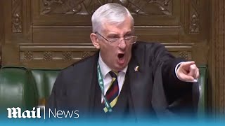 'Shut up!' Furious Commons Speaker Hoyle KICKS OUT two MPs before Boris Johnson's PMQs