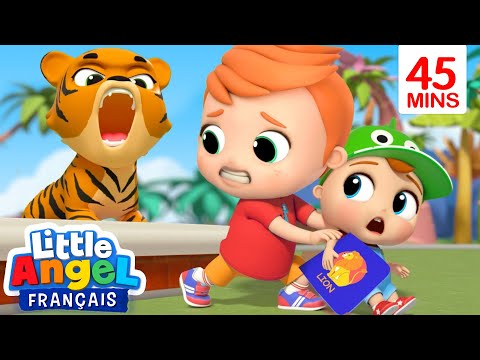 Apprendre les Animaux aux Zoo 🐯🐊 Comptines pour Bébé | Little Angel Français