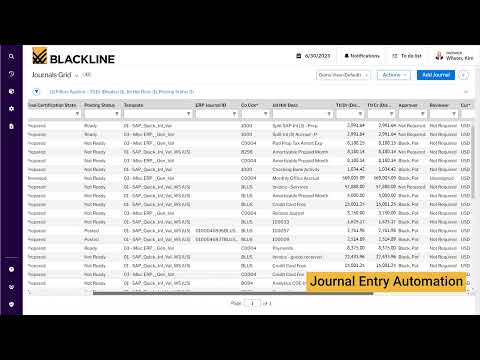 How to Create a Journal Entry in BlackLine