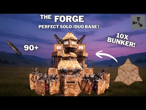 THE FORGE • BEST SOLO/DUO BASE DESIGN • 10X BUNKERS • OFFLINE TANK • FUNNEL WALL•CHEAP•RUSTBASE 2025