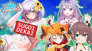 Flat Hololive Members Trying To Get Noel's Milkers In Hololive Dreams Summer Event