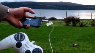 preview picture of video '60Beat GamePad - Flying a AR Drone 2.0 - Using 'Drone Ace' iOS App + 60 Beat controller'