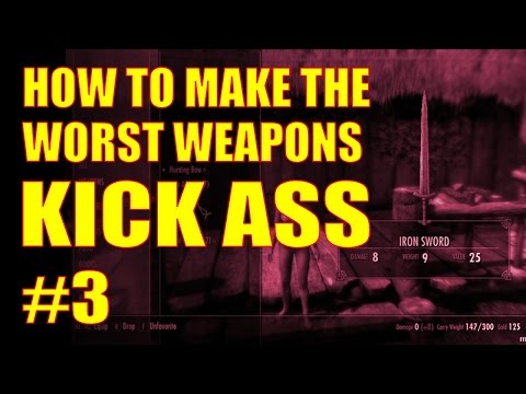 Skyrim SE - How to Make the Worst Weapons KICK ASS - Part 3, Manhandling Giants with a Long Bow