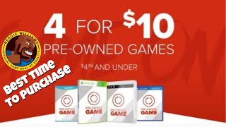 When to get good deals GameStop