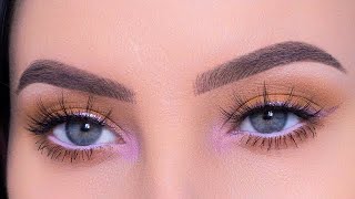 Soft Glam Eye Makeup Tutorial With Purple Glitter Eyeliner + Purple Inner Corner