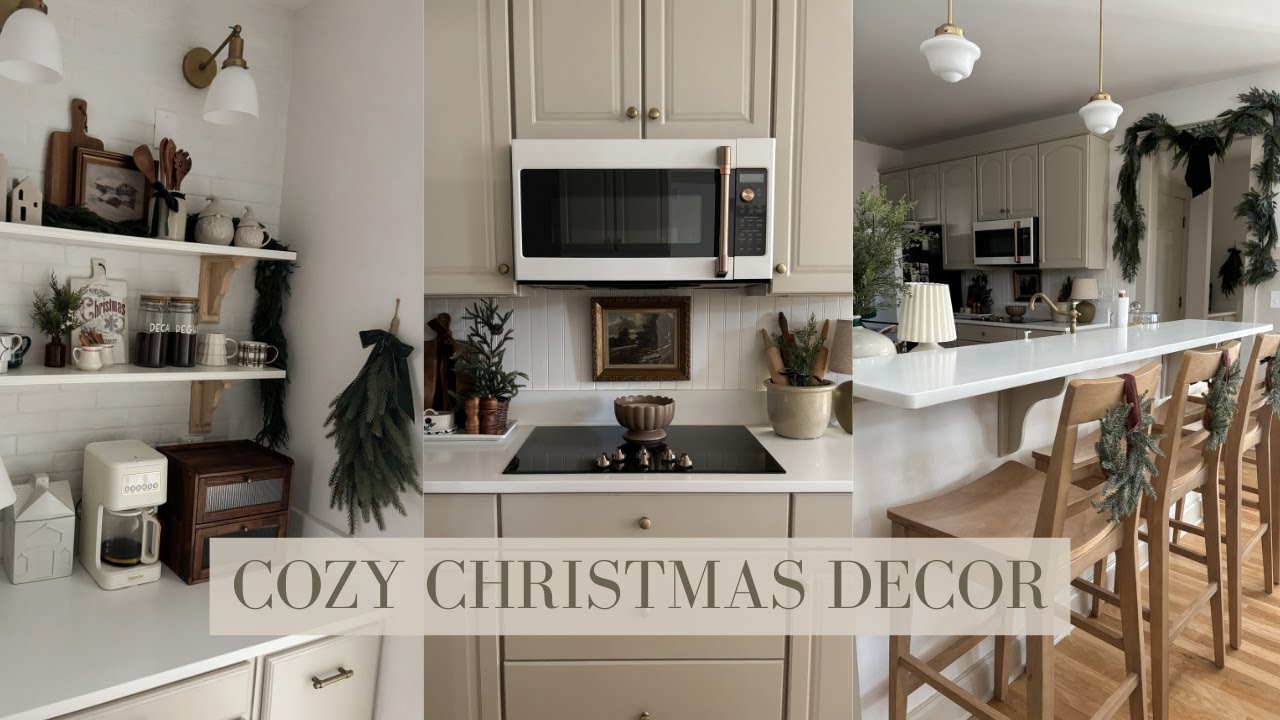 Cozy Christmas Decorating Ideas 2025 | Kitchen, Coffee Bar & Dining Area