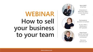 How to Sell Your Business to Your Team (Employee Ownership) - Webinar