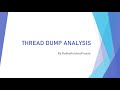 Thread Dump Analysis By RadhaKrishna Prasad