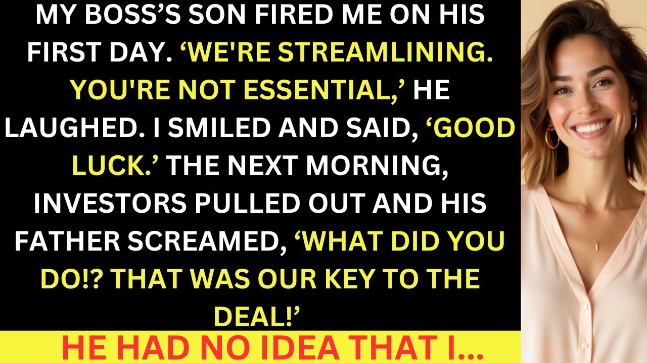 Got Fired By My Boss's Son On His First Day, He Had No Idea That It Would Make His World Collapse...