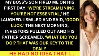 Got Fired By My Boss's Son On His First Day, He Had No Idea That It Would Make His World Collapse...