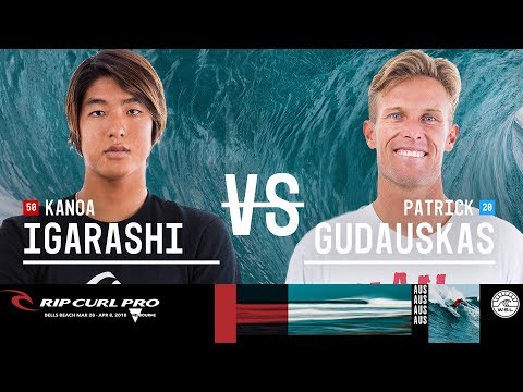 Kanoa Igarashi vs. Patrick Gudauskas - Round Two, Heat 4 - Rip Curl Pro Bells Beach 2018
