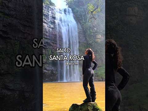 Um lugar maravilhoso pra você conhecer em Tibagi PR, Salto Santa Rosa #cachoeira #waterfall