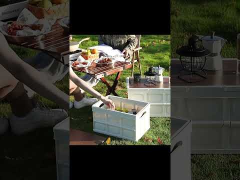 Органайзер складной со столиком и ручками Happy Home HH-002 (зеленый) 50л.