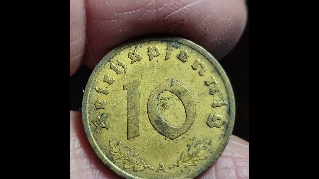 Germany 1937 A 10 Reichspfenng. Fond in my bag of Nickels.