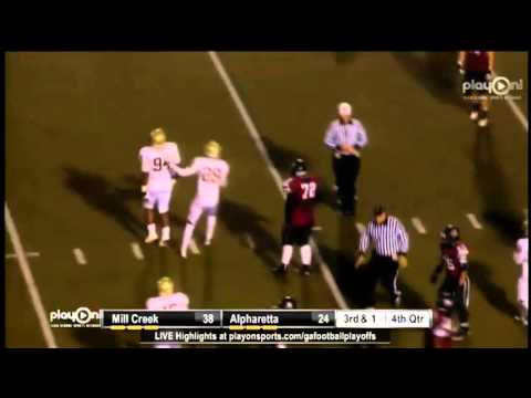 Mill Creek DT Kelsey Griffin sacks Alpharetta's Josh Dobbs