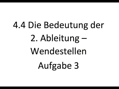 4.4 Die Bedeutung der 2. Ableitung und Wendestellen - Aufgabe 3