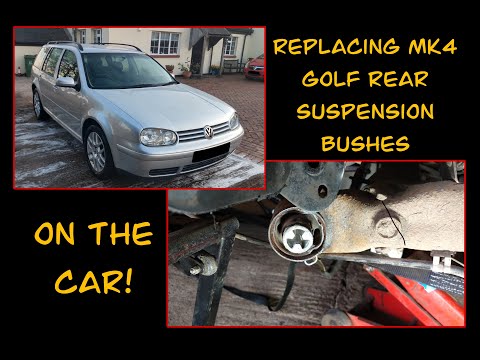 Replacing Mk4 golf rear suspension bushes, on the car. Project daily