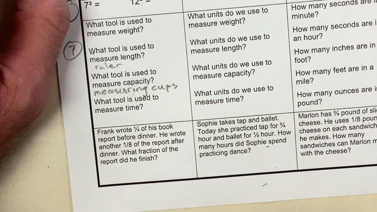 Weekly Math Practice - Q4:1 - #7