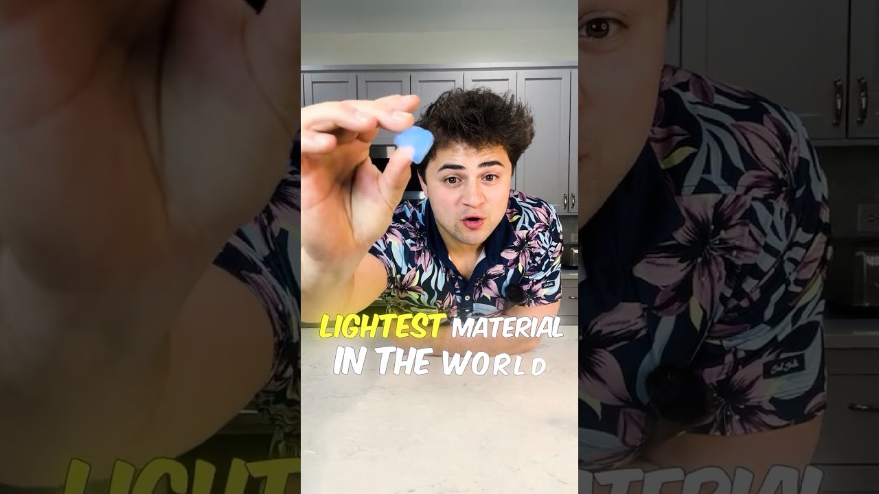 World's LIGHTEST Solid vs Objects!! 😱 #shorts #aerogel #science #experiment #space #nasa